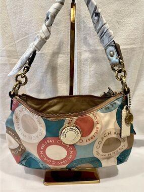 Whimsical Coach Snaphead Demi Satin Shoulder Bag